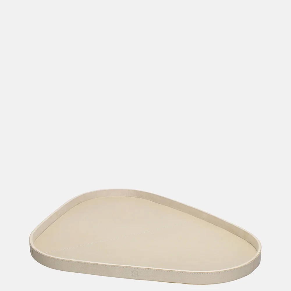 Chamada leren dienblad organisch effen L beige