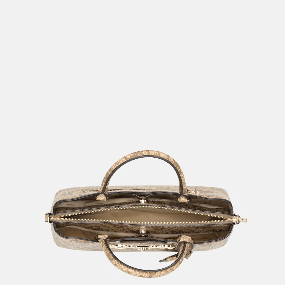 Guess Janie girlfriend handtas latte logo bij Duifhuizen