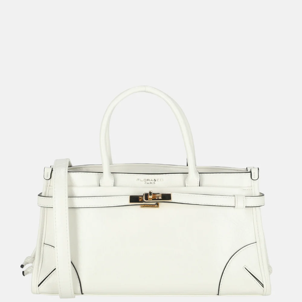Flora & Co handtas lak white