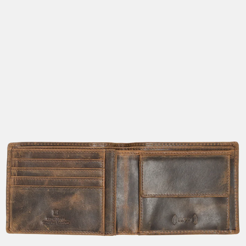 Bear Design Vegas billfold bruin bij Duifhuizen