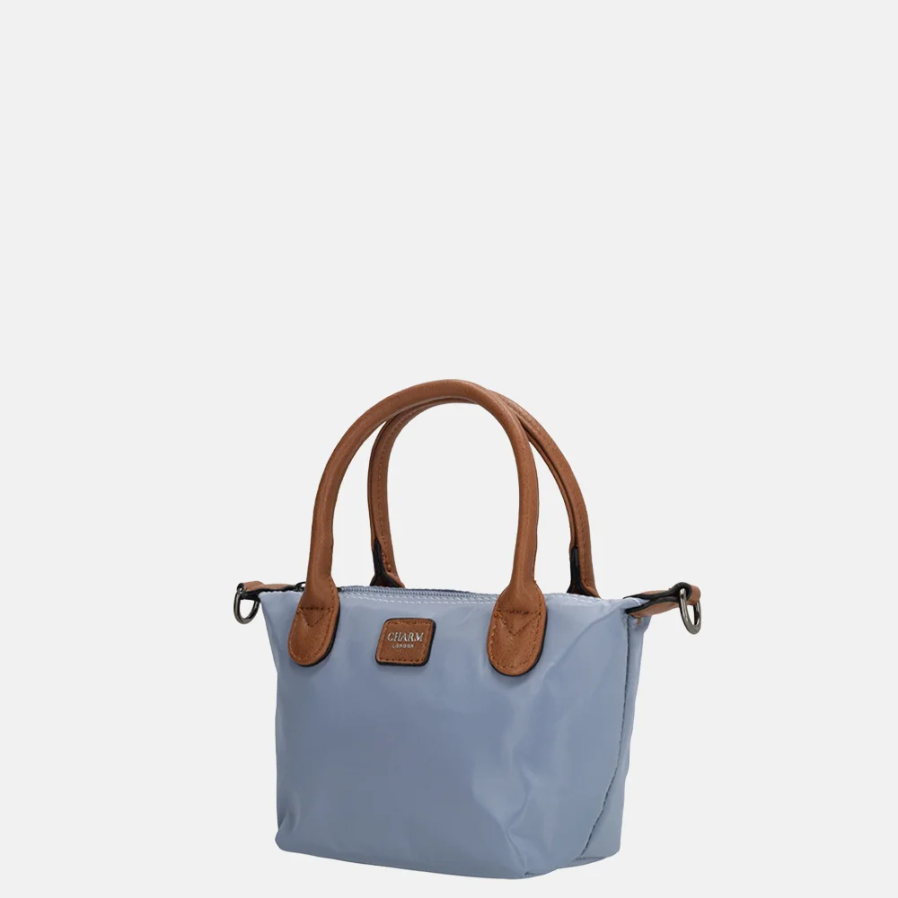 Charm London Buckingham handtas XS staalblauw bij Duifhuizen