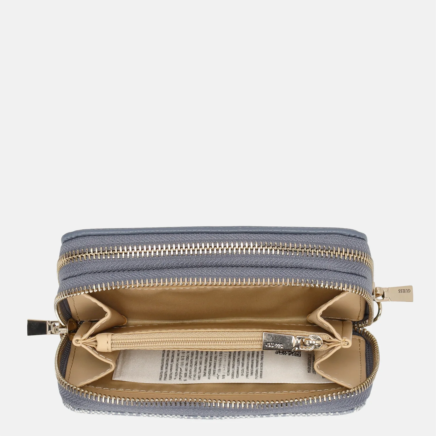 Guess Lindsey portemonnee slate logo bij Duifhuizen