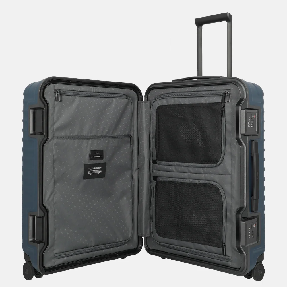 Titan Overseas reiskoffer 69 cm midnight blue bij Duifhuizen
