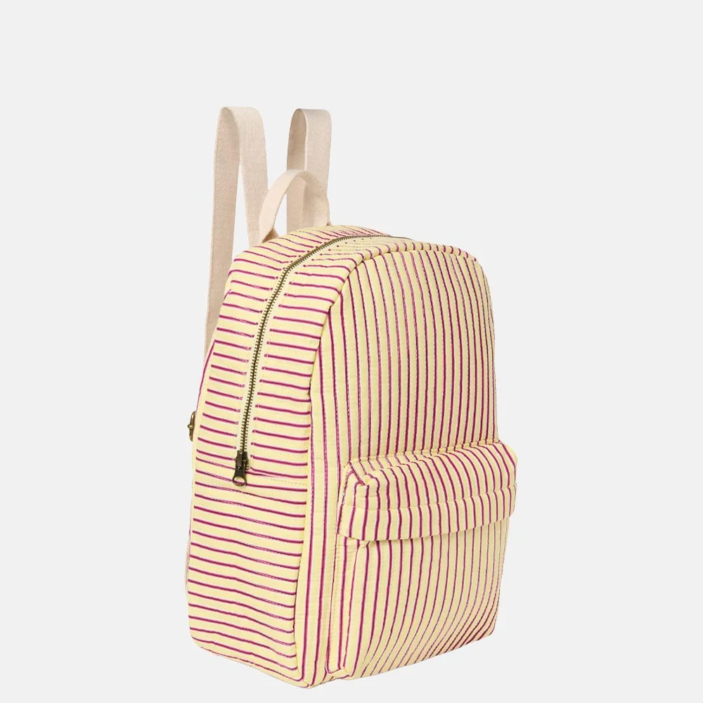 Studio Noos Poplin Striped kinderrugzak butter striped yellow bij Duifhuizen
