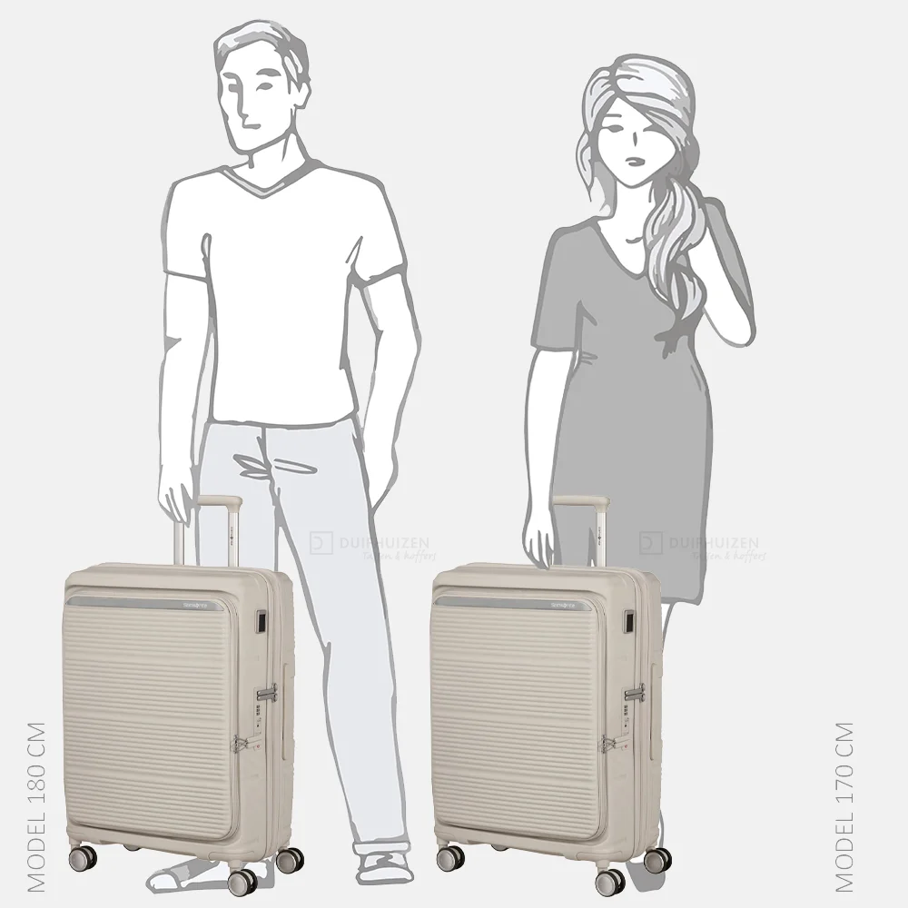 Samsonite Paralux HS Spinner reiskoffer expendable 67 cm stone grey bij Duifhuizen
