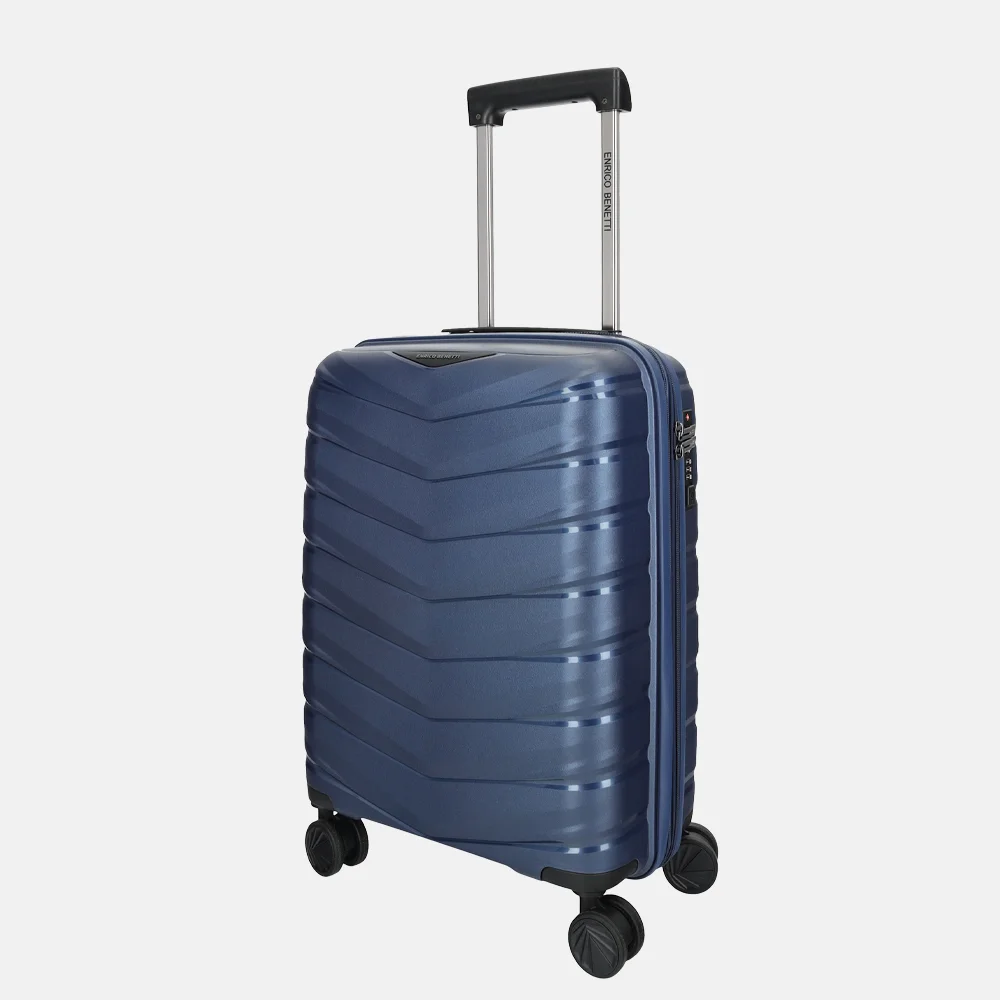 Enrico Benetti San Francisco handbagage koffer 55 cm blauw bij Duifhuizen