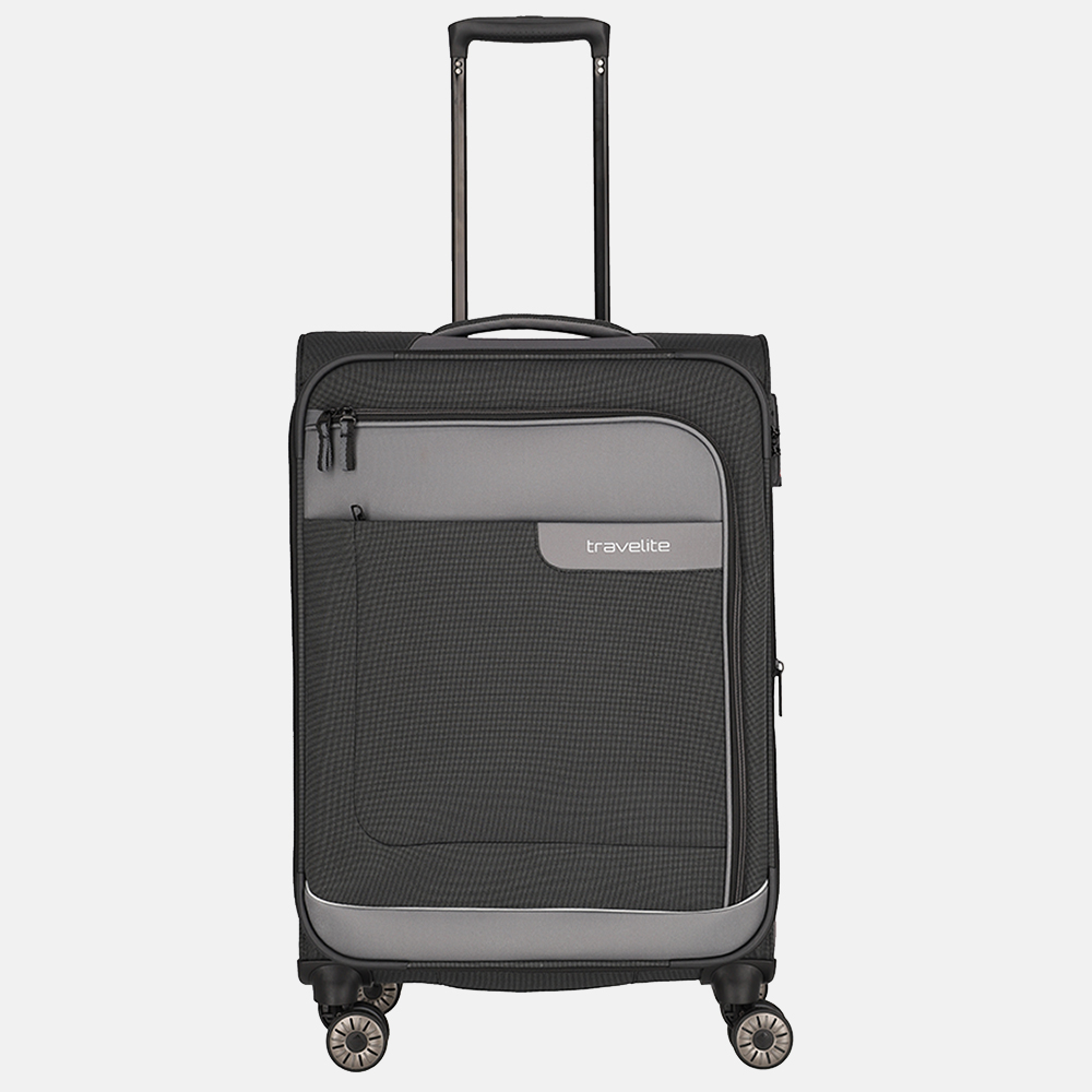 Travelite Viia koffer 67 cm anthracite bij Duifhuizen