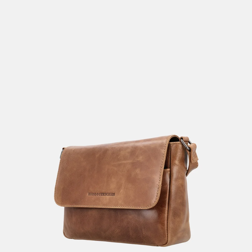 Hide & Stitches Porto crossbody tas bruin bij Duifhuizen