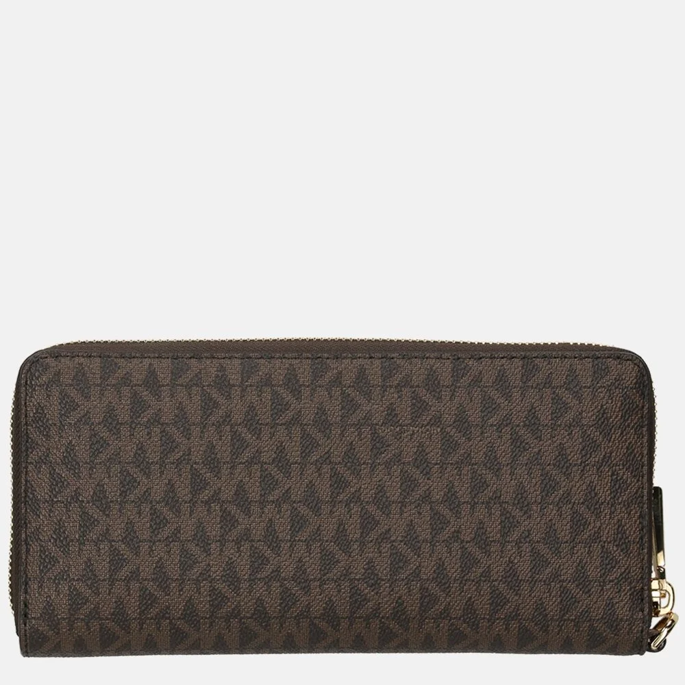 Michael Kors Jet Set ritsportemonnee brown  bij Duifhuizen
