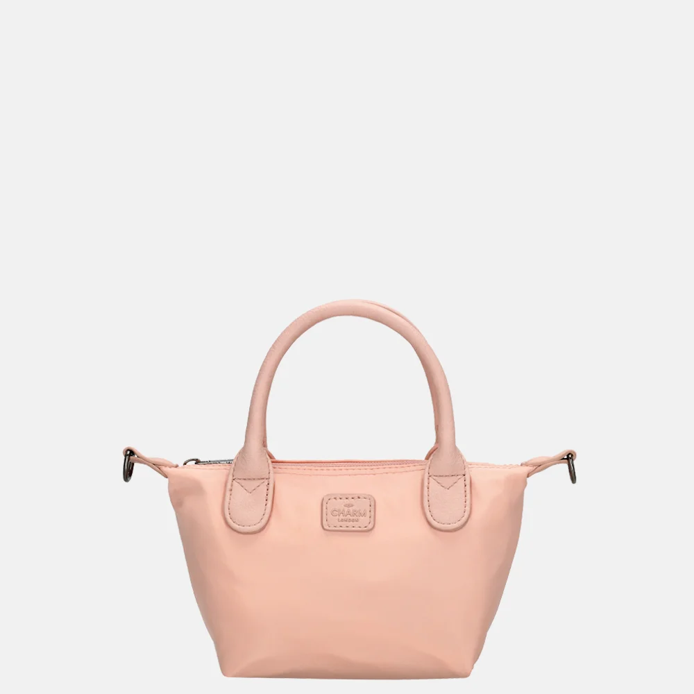 Charm London Buckingham Mono crossbody tas XS lichtroze bij Duifhuizen