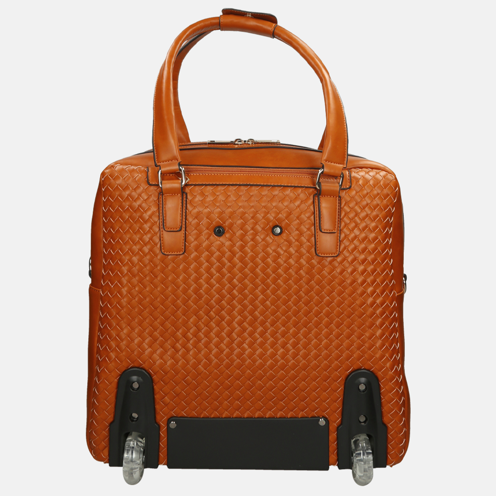 Olivia Lauren business trolley cognac bij Duifhuizen