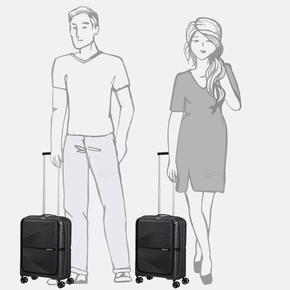 American Tourister Airconic handbagage koffer 55 cm onyx black bij Duifhuizen