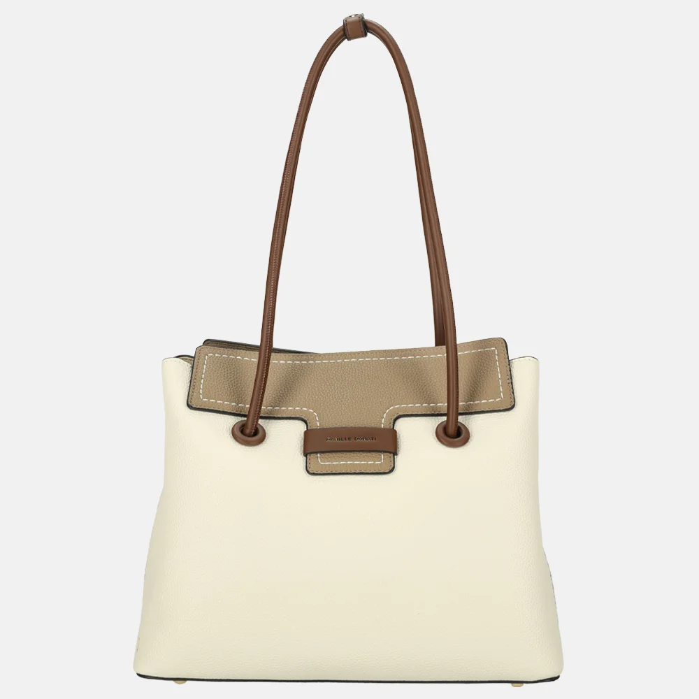 Daniele Donati Colorblock shopper lichtbeige bij Duifhuizen