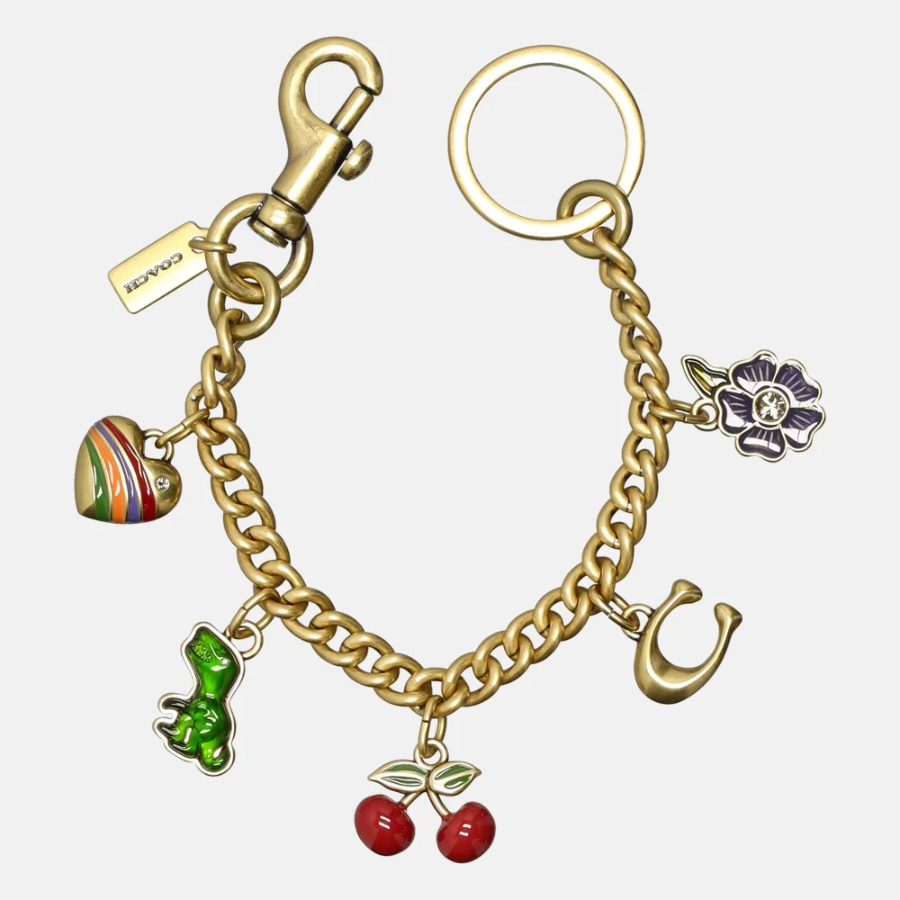 Coach motif chain bag charm sleutelhanger multi bij Duifhuizen