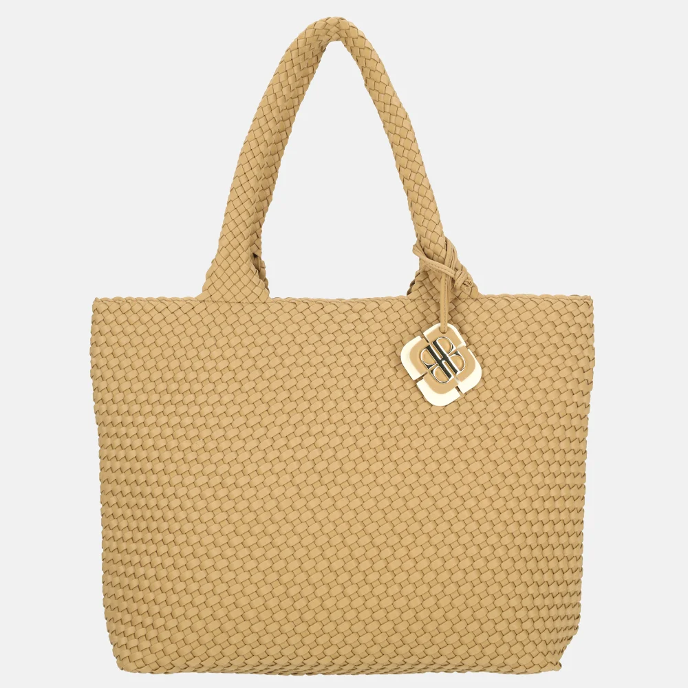 Laurent David Liz shopper gevlochten camel
