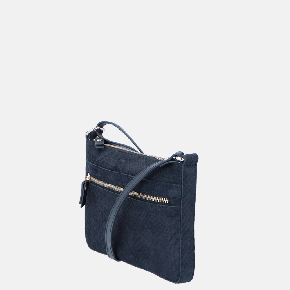 Loulou Essentiels Sugar Snake crossbody tas small black bij Duifhuizen