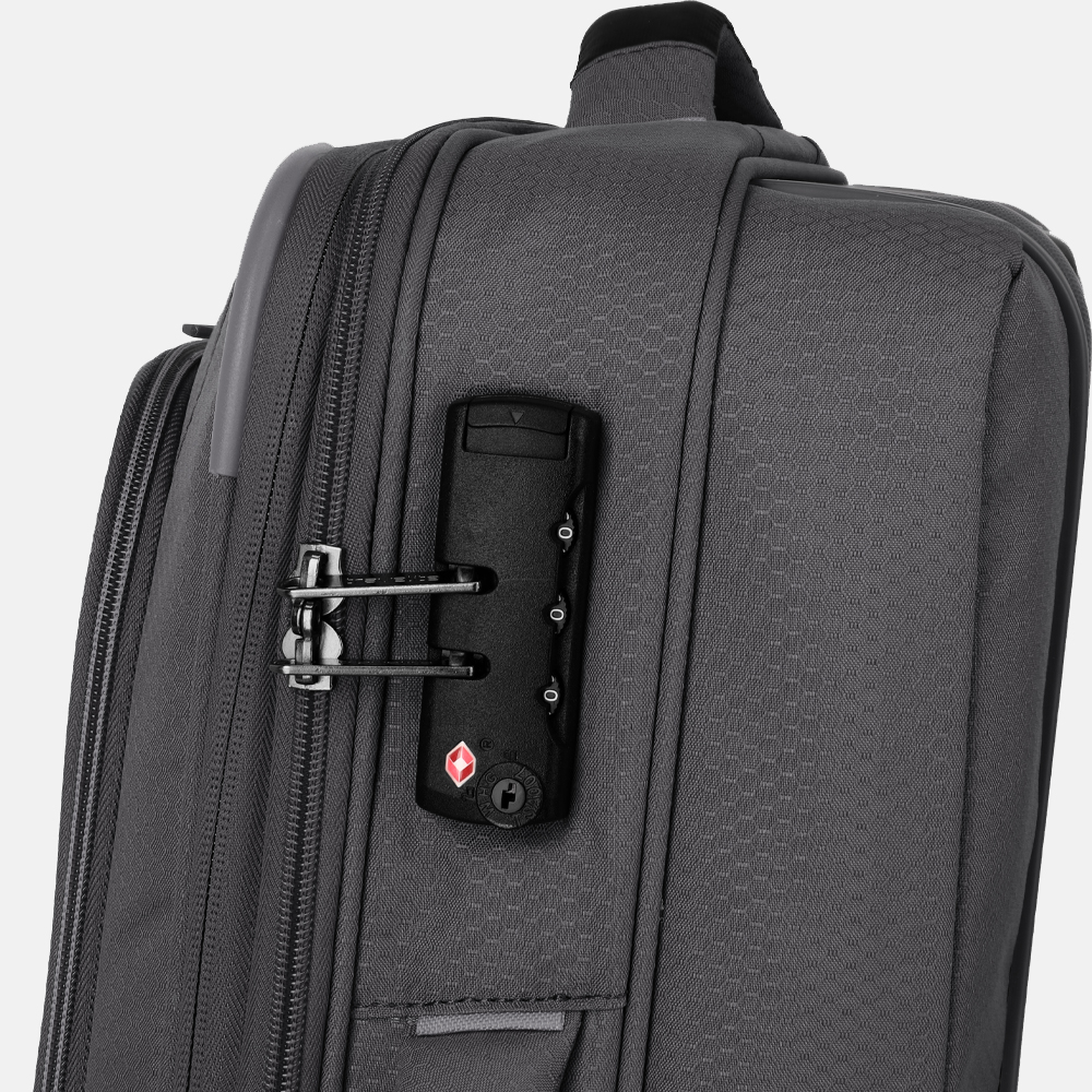 Travelite Upright koffer 55 cm anthracite bij Duifhuizen