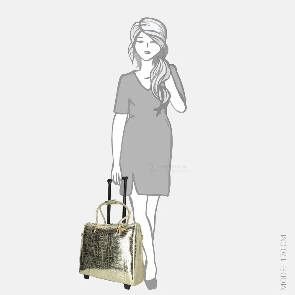 Olivia Lauren business trolley 17 inch gold bij Duifhuizen