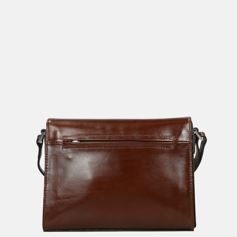 Claudio Ferrici Classico schoudertas M brown bij Duifhuizen