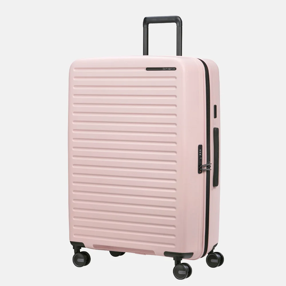 Samsonite Restackd reiskoffer 75 cm uitbreidbaar rose bij Duifhuizen