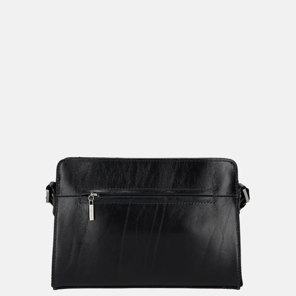 Claudio Ferrici Classico schoudertas navy bij Duifhuizen