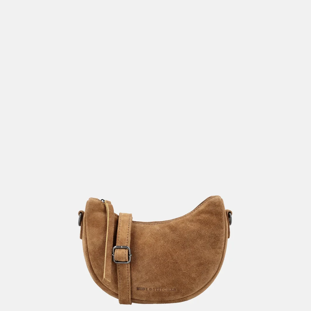 Hide & Stitches Brazos crossbody tas S camel bij Duifhuizen