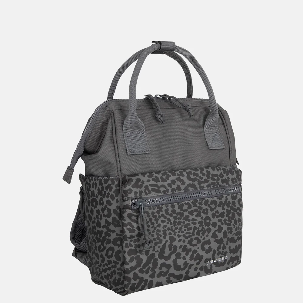 New Rebels Urban Weverly rugzak S black leopard bij Duifhuizen