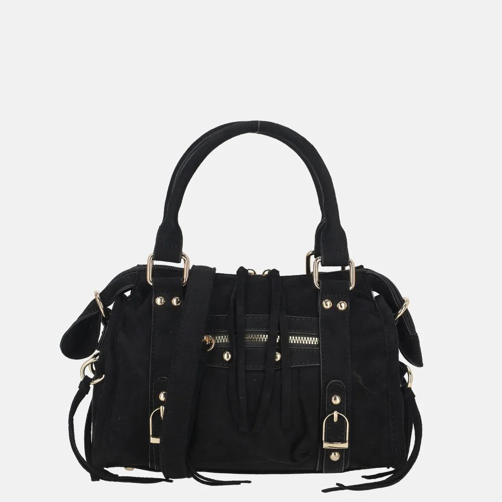 Firenze Suedine handtas franjes S black