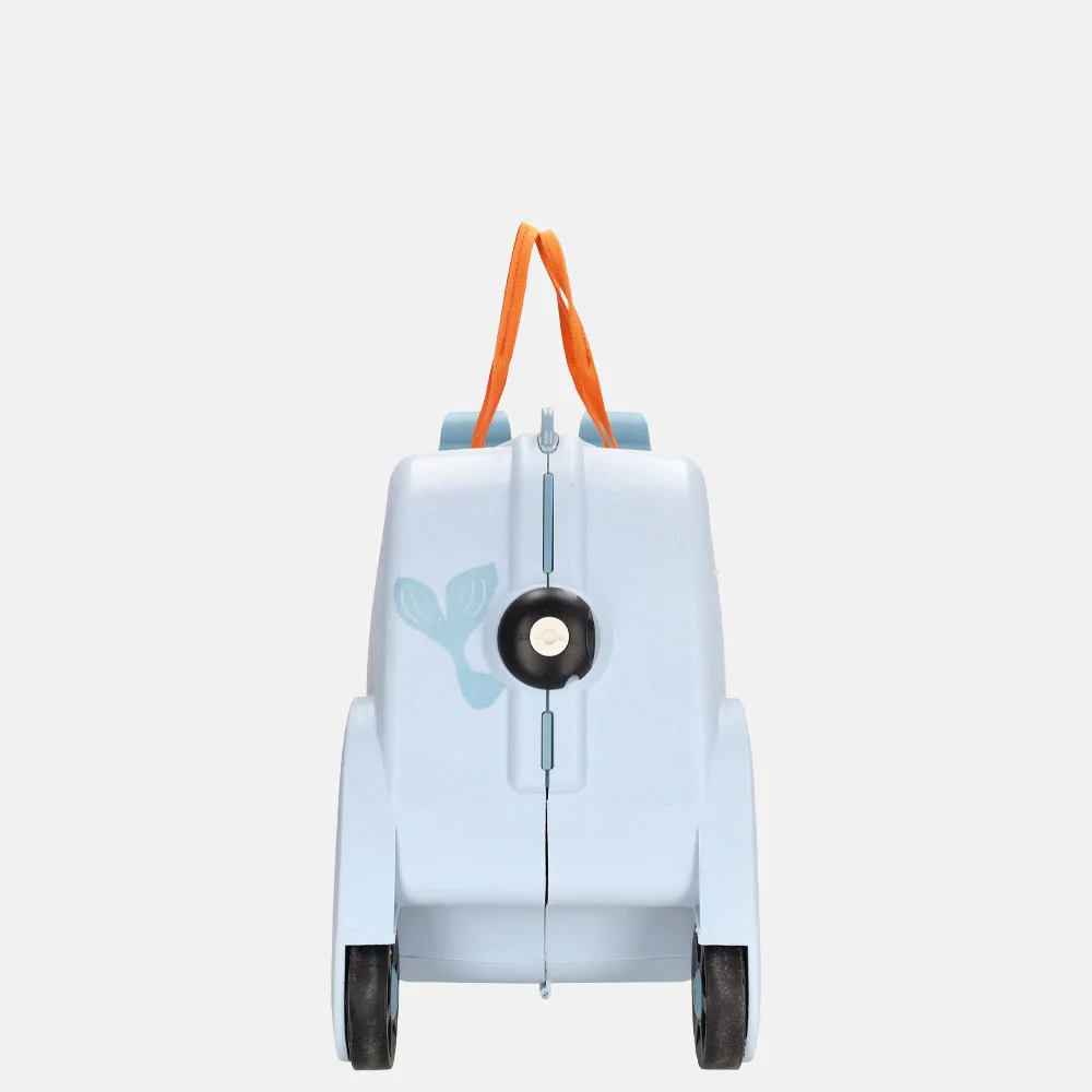 Zebra Trends rol handbagage zitkoffer lichtblauw bij Duifhuizen