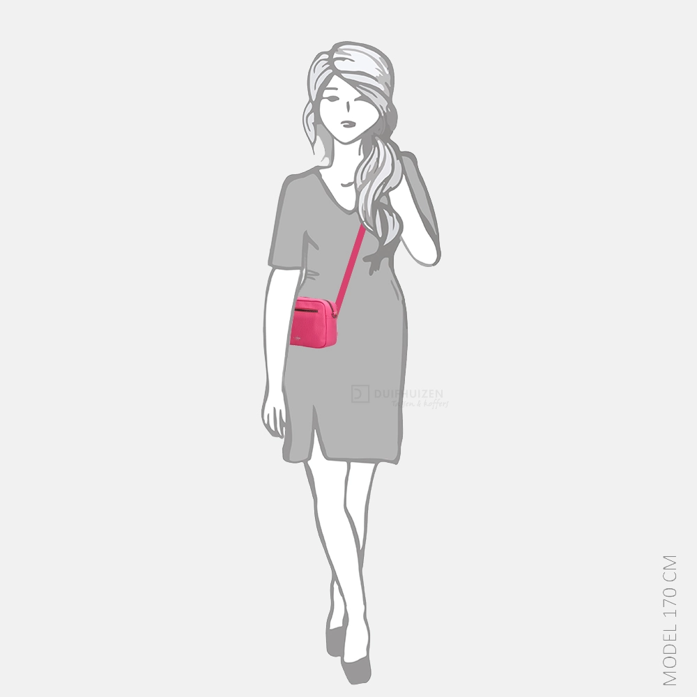 Charm London New York crossbody tas S fuchsia bij Duifhuizen