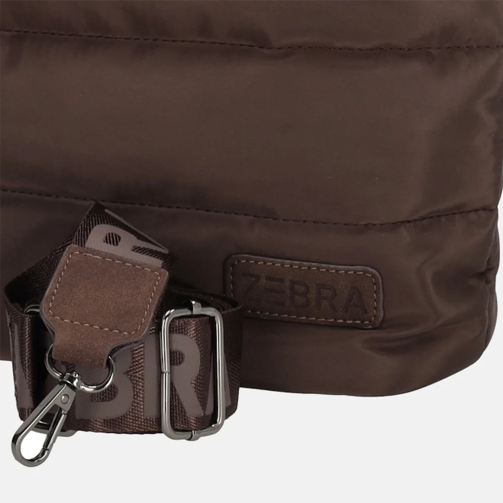 Zebra Trends Elske puffy handtas M donkerbruin bij Duifhuizen