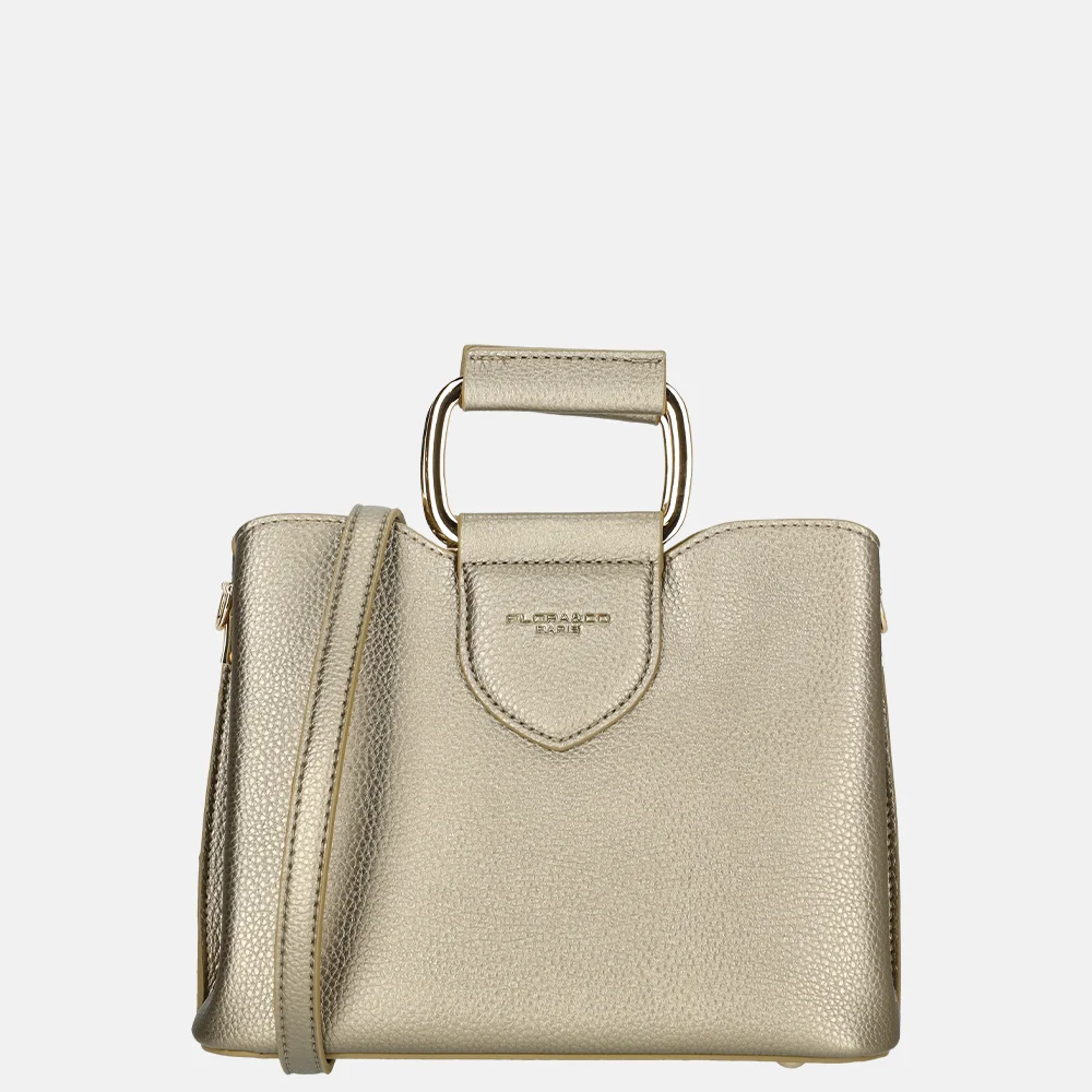 Flora & Co handtas S taupe metalisee