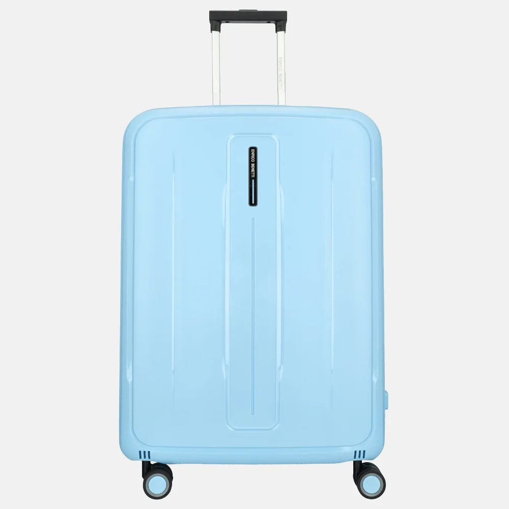 Enrico Benetti reiskoffer 75 cm light blue bij Duifhuizen