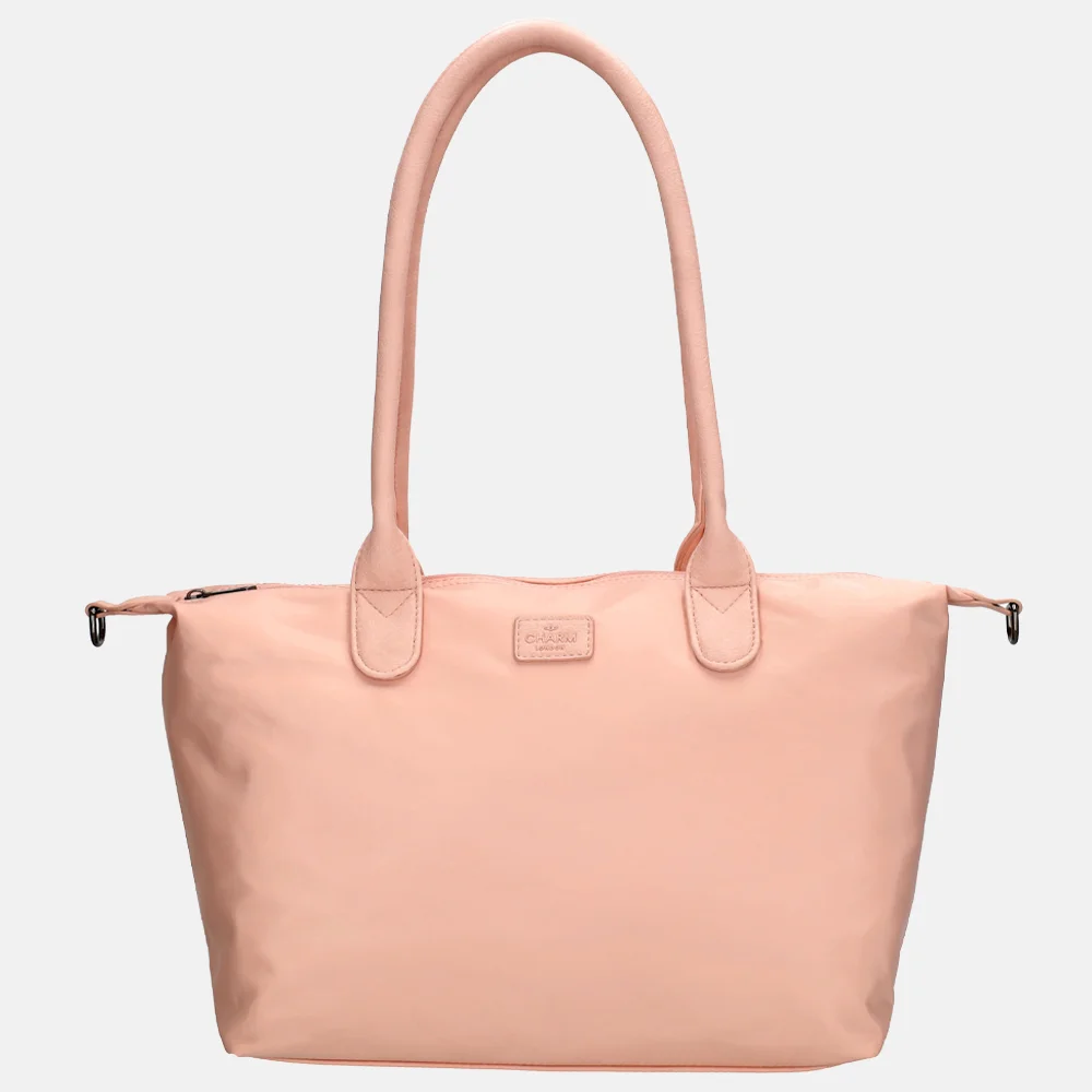 Charm London Buckingham Mono shopper M lichtroze bij Duifhuizen