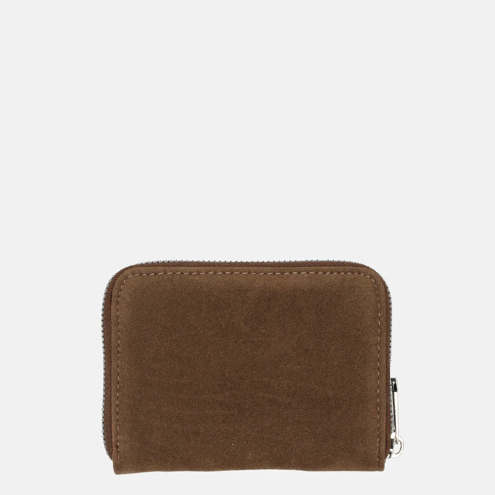 Flora & Co Suedine portemonnee S chocolat bij Duifhuizen