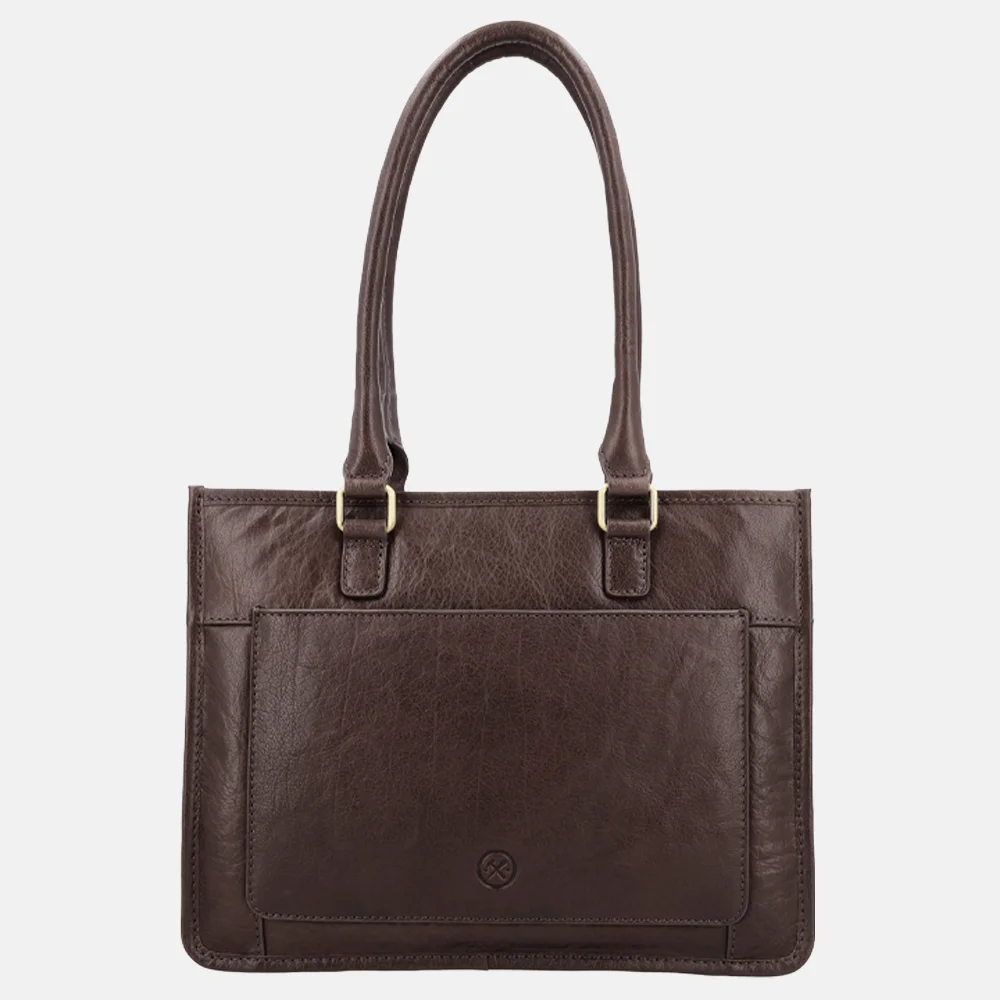 Hide & Stitches Jura handtas M donkerbruin bij Duifhuizen