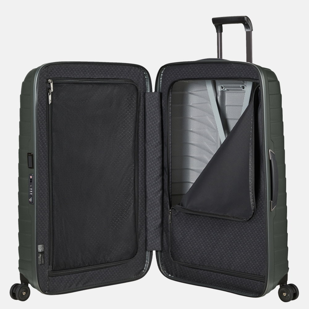 Samsonite Proxis spinner 75 cm matt climbing ivy bij Duifhuizen