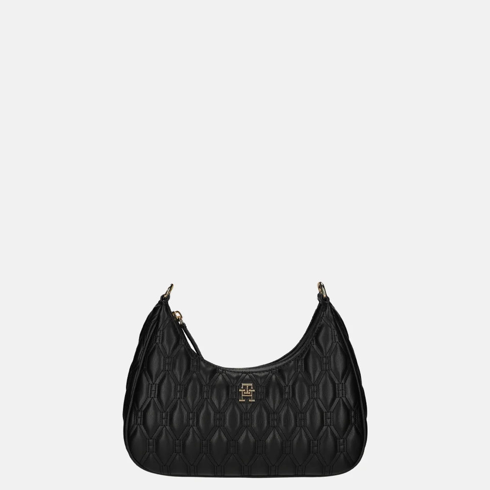 Tommy Hilfiger Refined crossbody quilted tas black bij Duifhuizen