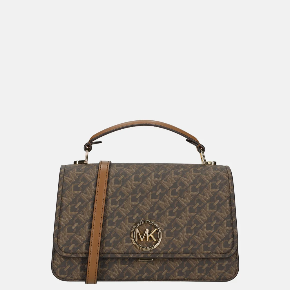 Michael Kors handtas Delancey brown/luggage bij Duifhuizen