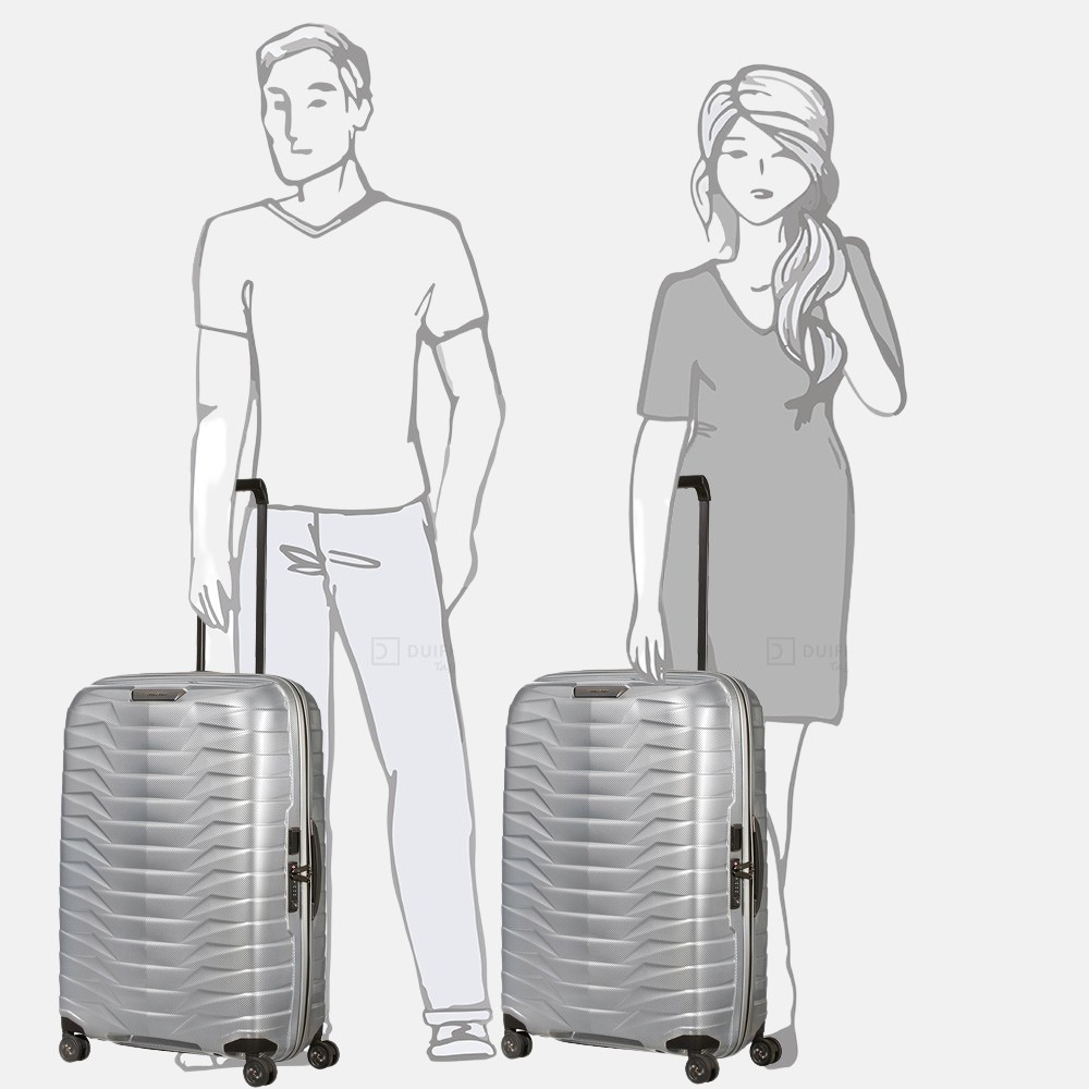 Samsonite Proxis spinner 75 cm silver bij Duifhuizen