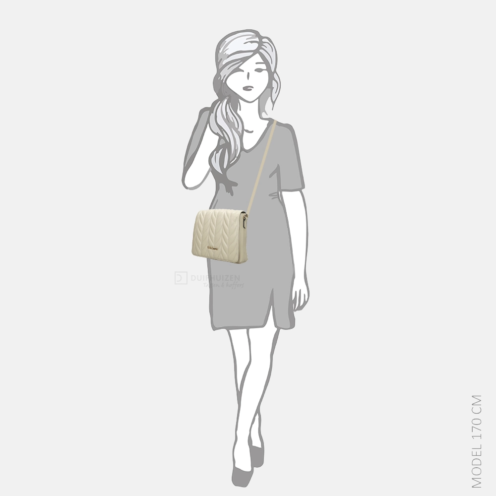 Olivia Lauren crossbody tas creme bij Duifhuizen