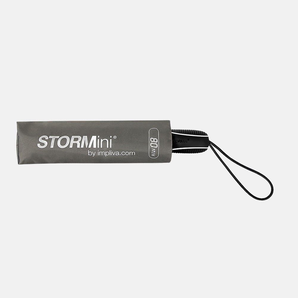 Impliva opvouwbare (storm)paraplu cool grey bij Duifhuizen