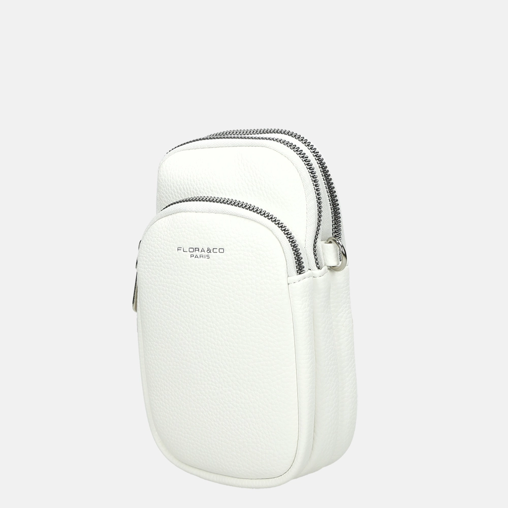 Flora & Co schoudertas telefoon white bij Duifhuizen