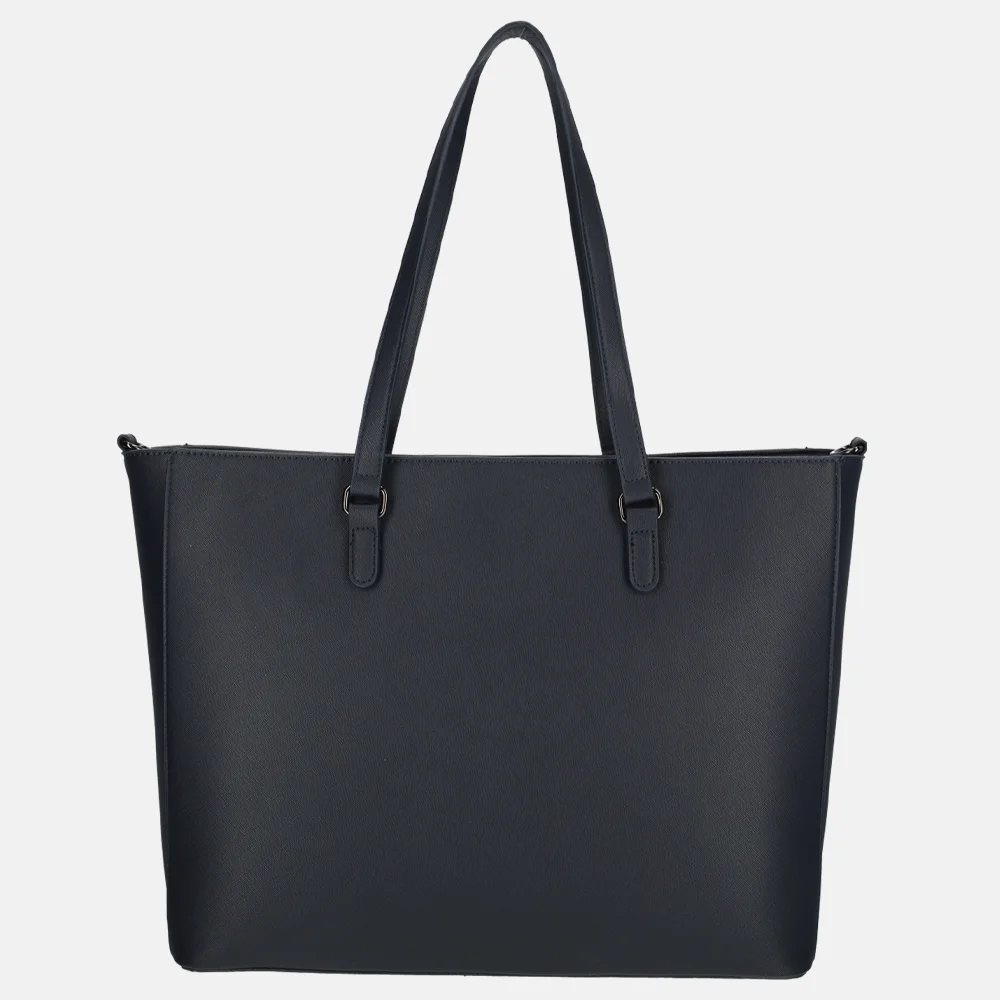 Duifhuizen Saffiano shopper L donker navy bij Duifhuizen