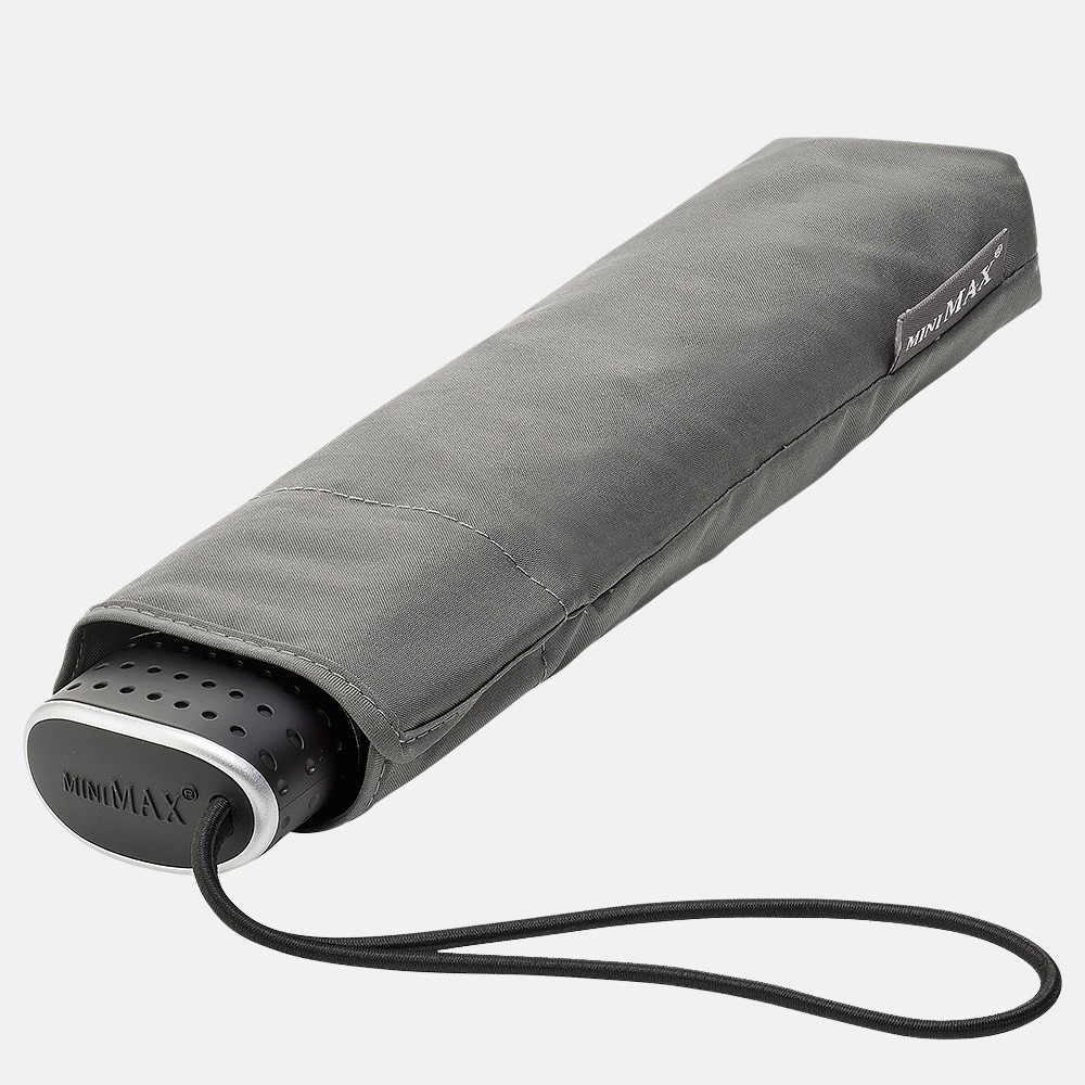 Impliva opvouwbare paraplu basic grey bij Duifhuizen