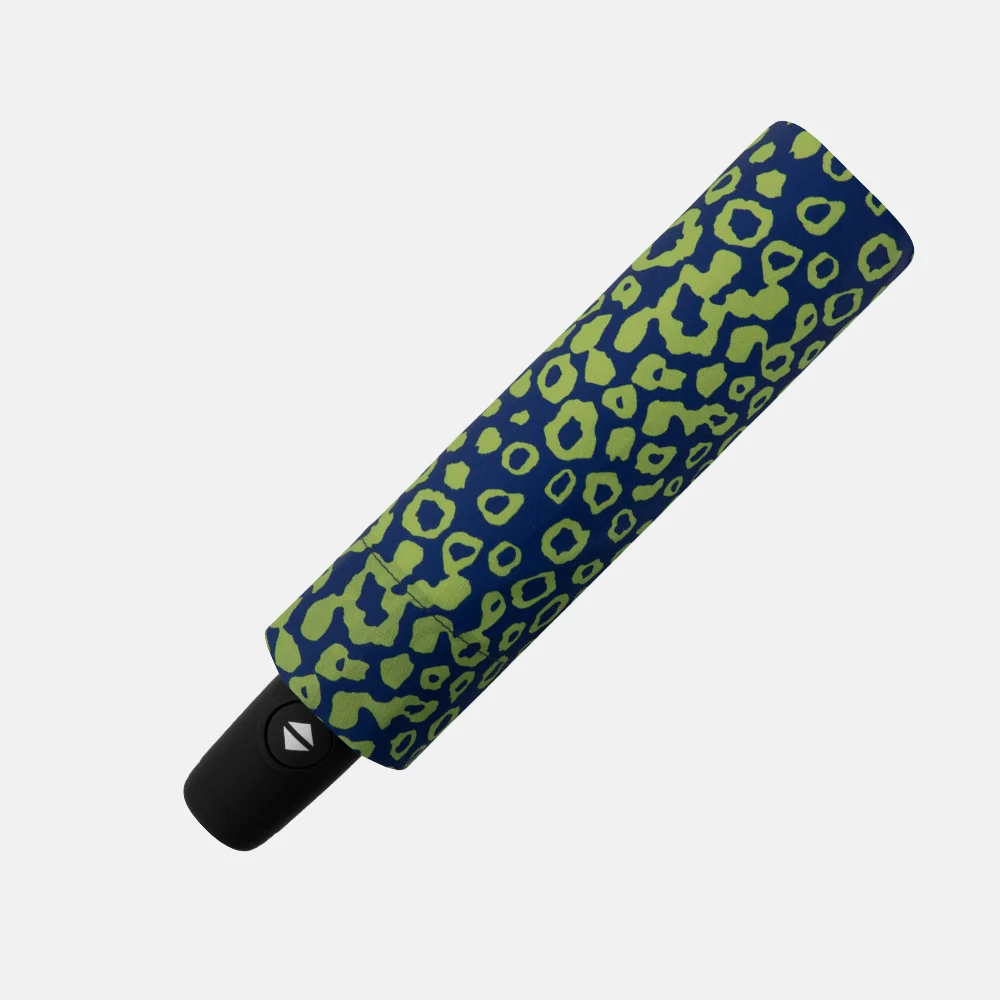 Doppler Derby automatic opvouwbare paraplu dot blue bij Duifhuizen