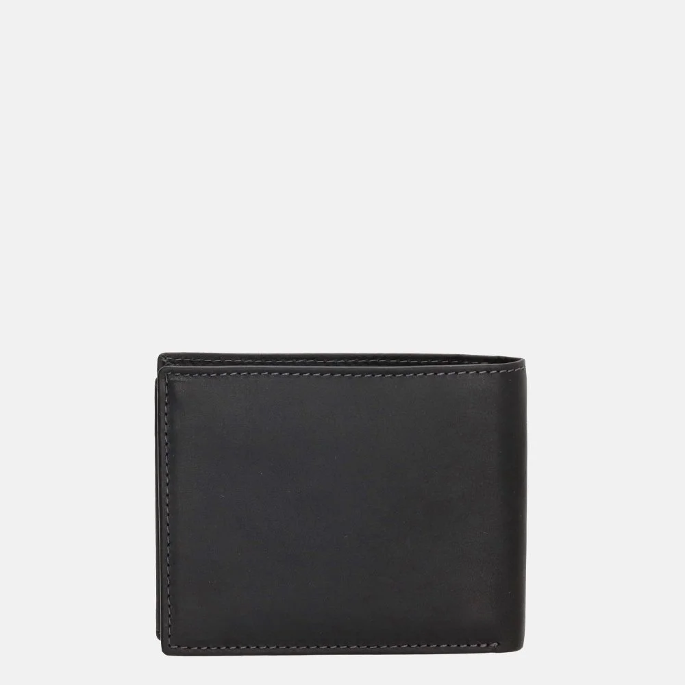 Hide & Stitches Idaho billfold zwart bij Duifhuizen