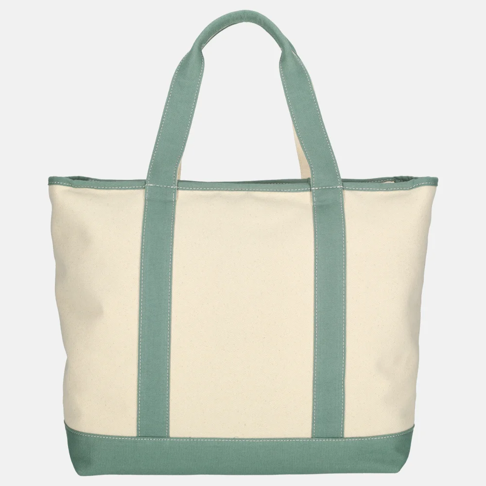 Tommy Hilfiger canvas tote shopper green bij Duifhuizen