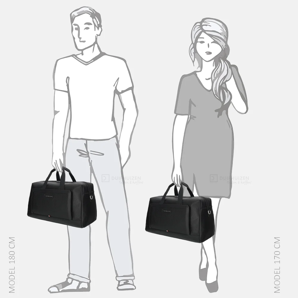 Tommy Hilfiger central duffle bag weekendtas black bij Duifhuizen