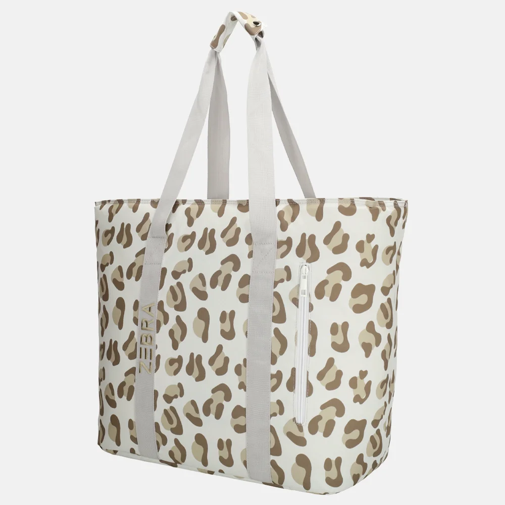 Zebra Trends strandtas met koelvak leopard beige bij Duifhuizen